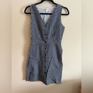 J. Crew Blue and White Gingham Dress